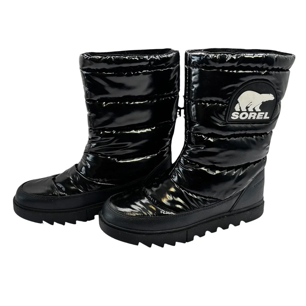 New Joan of Arctic Next Lite Mid Puffy‎ Black Waterproof Boots NL3927-010 Sz 7